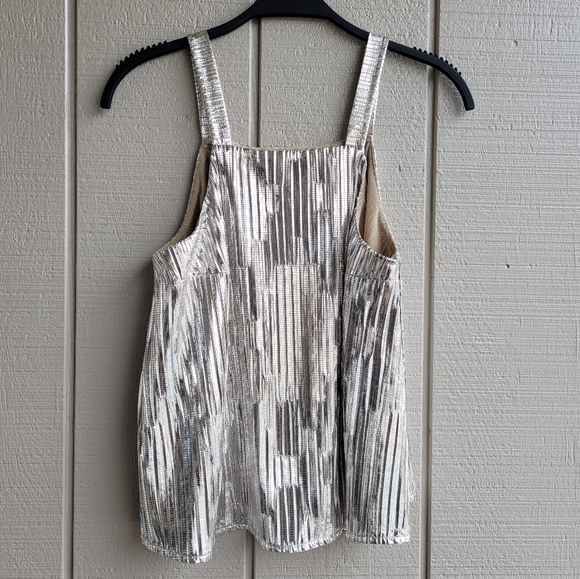 Maeve metalic gold pleated sleeveless top - Picture 6 of 13